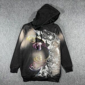 Y2K Evil Genius Pullover Hoodie 100% Cotton Grunge Skater Hiphop Mens Medium